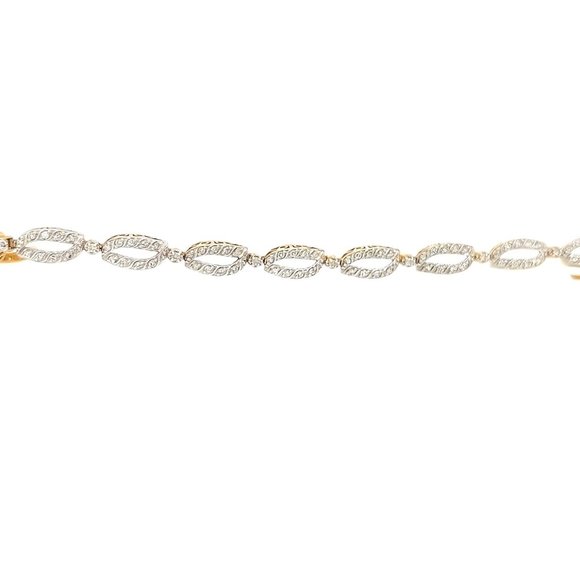 14k Yellow Gold Diamond Bracelet - Picture 1 of 2